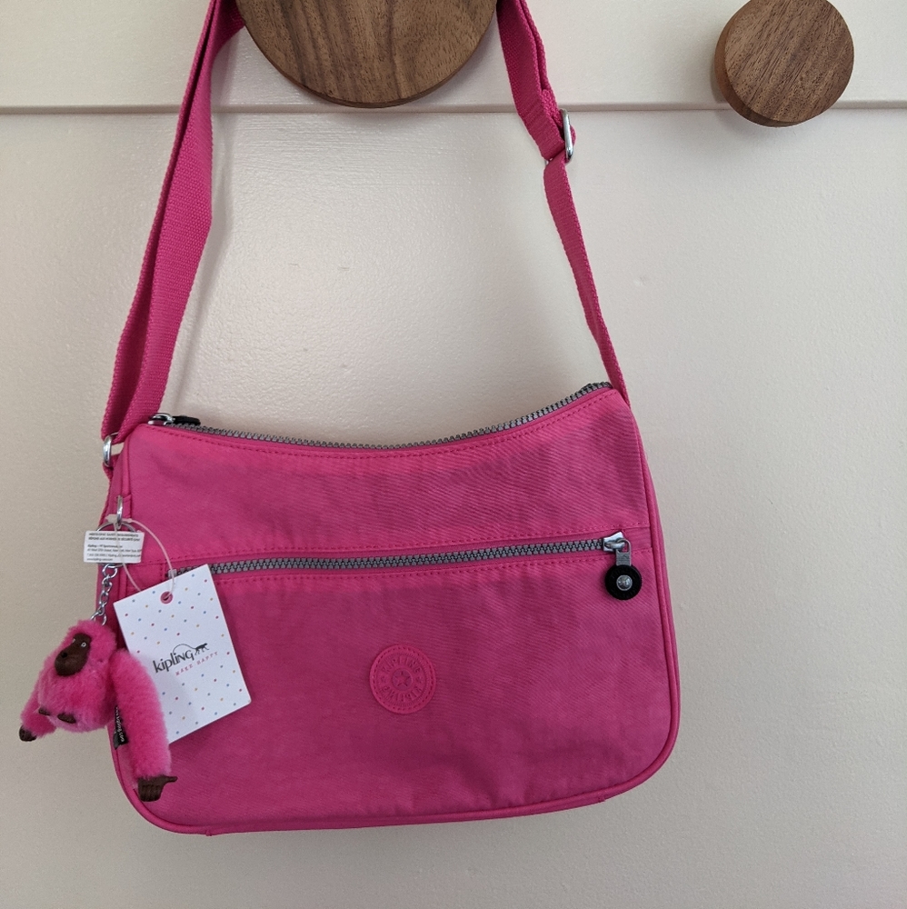 NWT Kipling Crossbody Shoulder Bag Barbie Pink